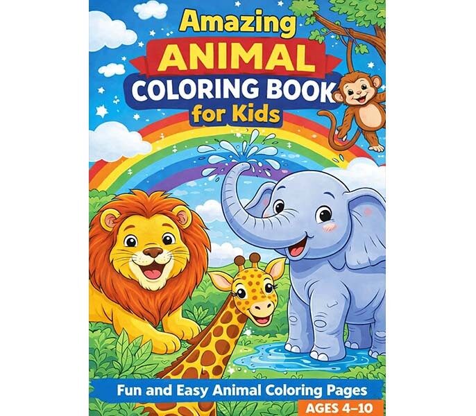 Amazing animal coloring book for kids